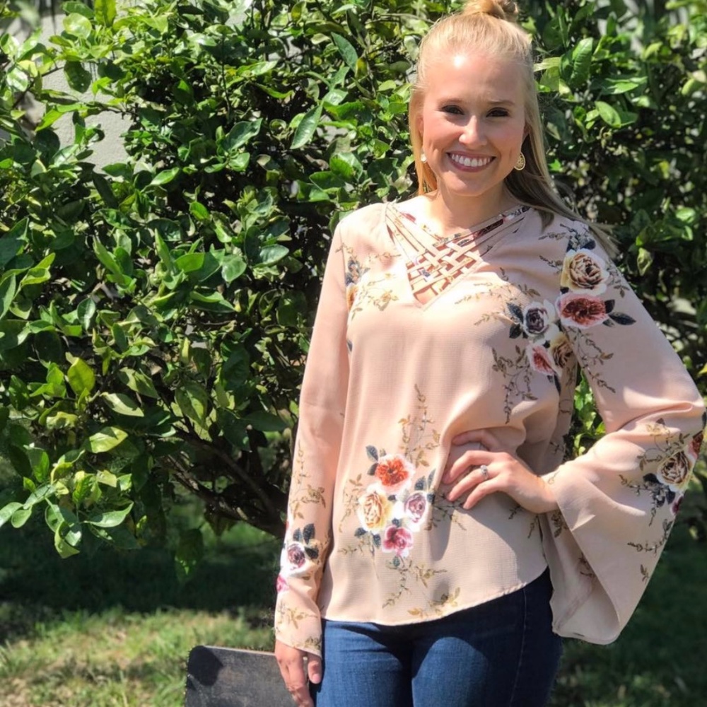 Brand New Floral Boho Long Sleeve Top